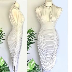 v i n t a g e :: Gorgeous Casadei Ruched Draped Open Back Dress